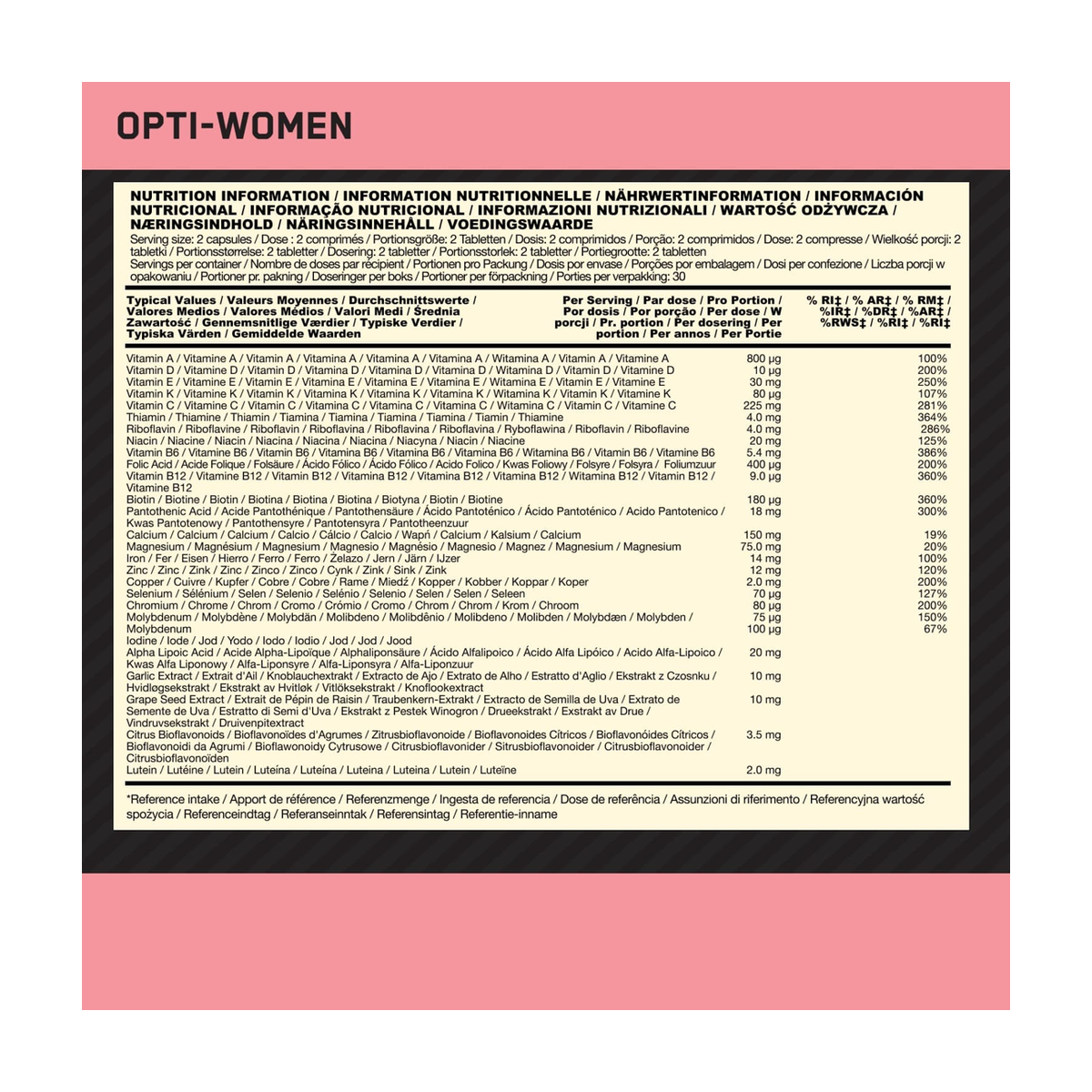 Optimum Nutrition Opti-Women - Produktansicht 6