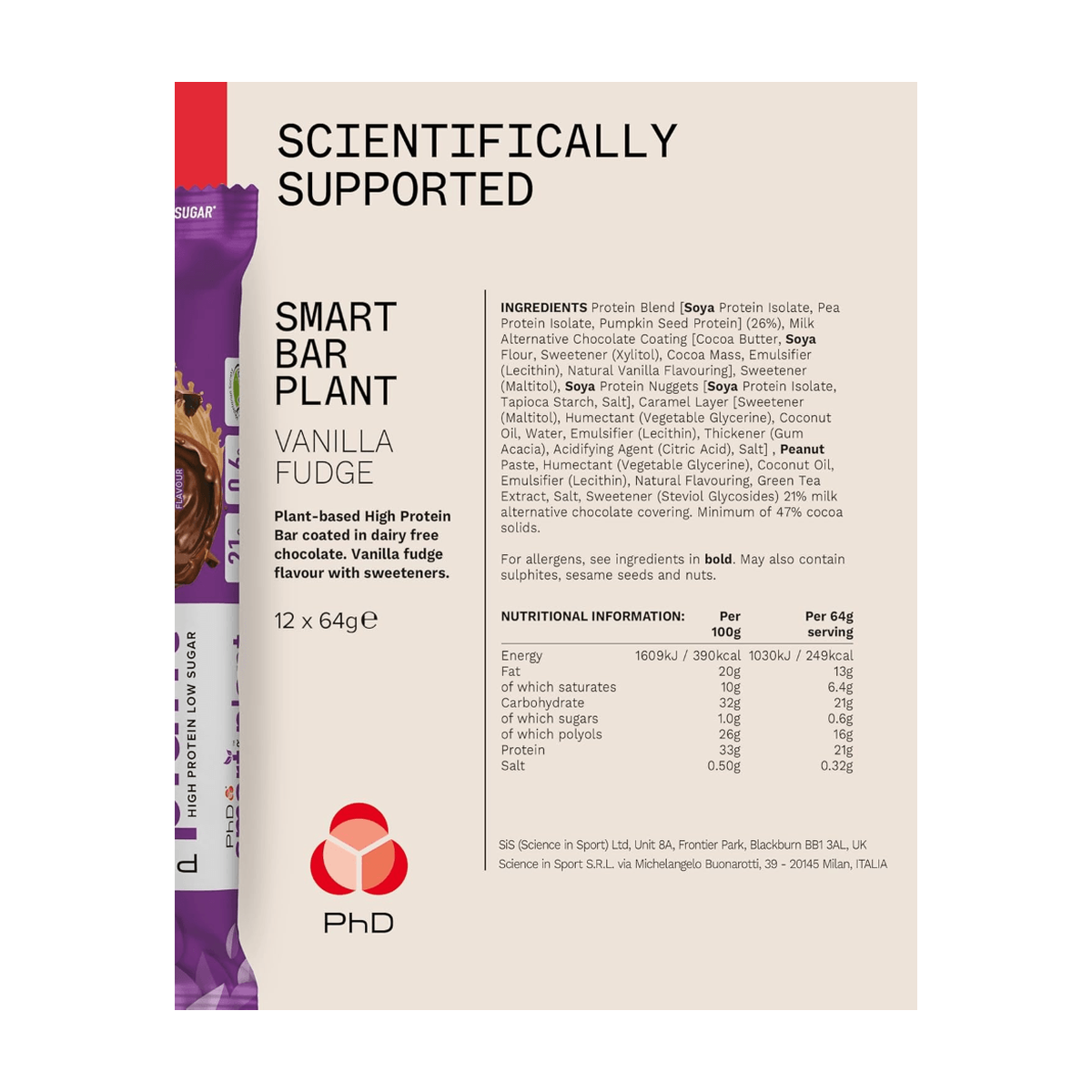 PhD Nutrition Smart Plant Bars - Product view 5