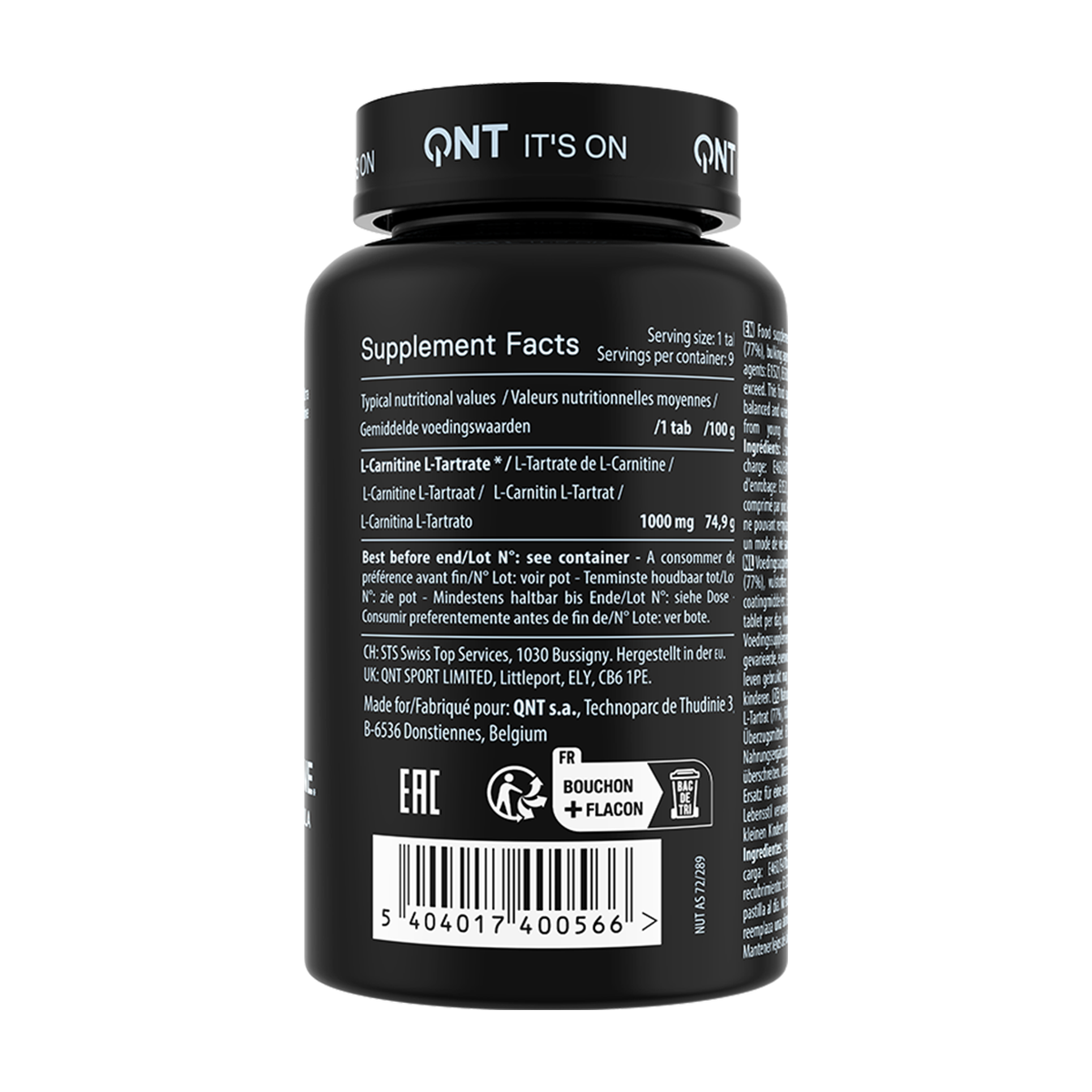 QNT Maxi L-Carnitine 1000 mg - Produktansicht 2