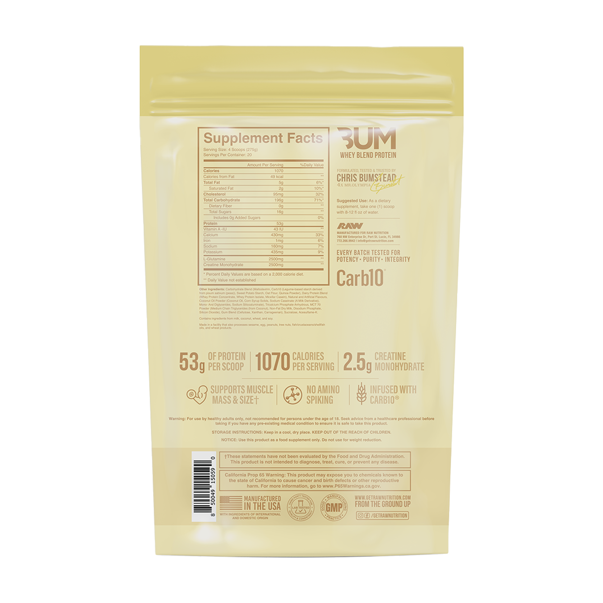RAW CBUM Mass Gainer - Produktansicht 7