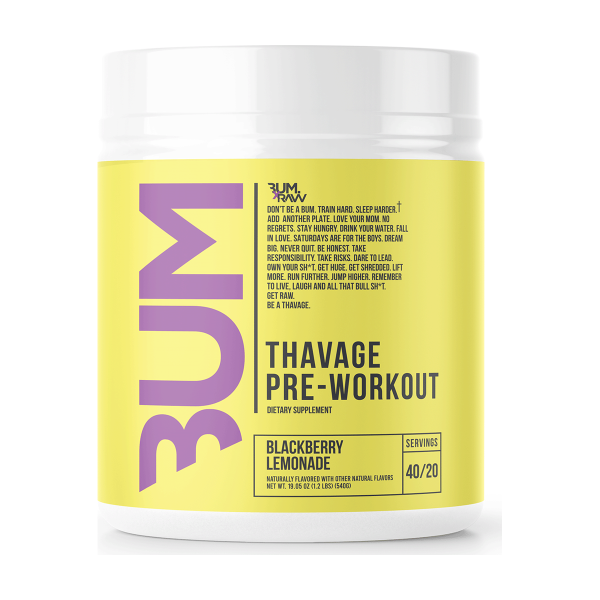 RAW CBUM Thavage Pre-workout - Produktansicht 8