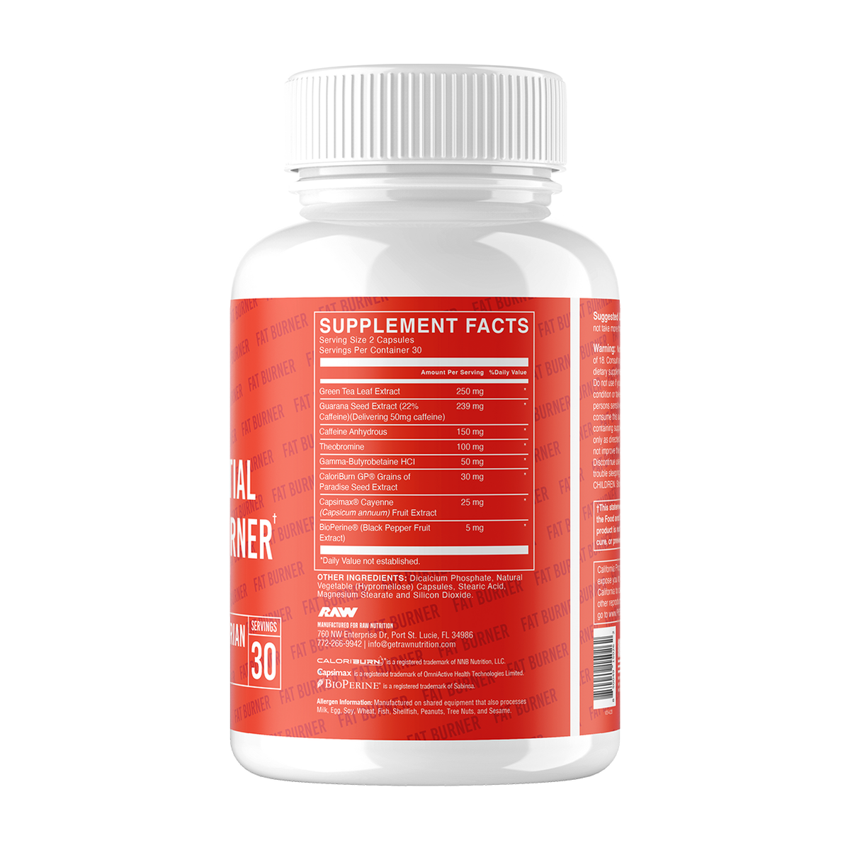 RAW Essential Fat Burner - 60 caps