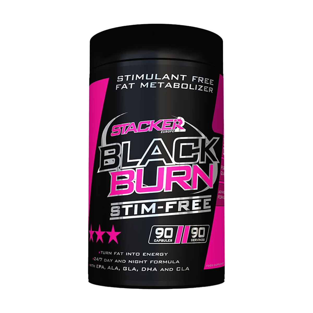 Stacker2 Black Burn Stim Free - 90 caps