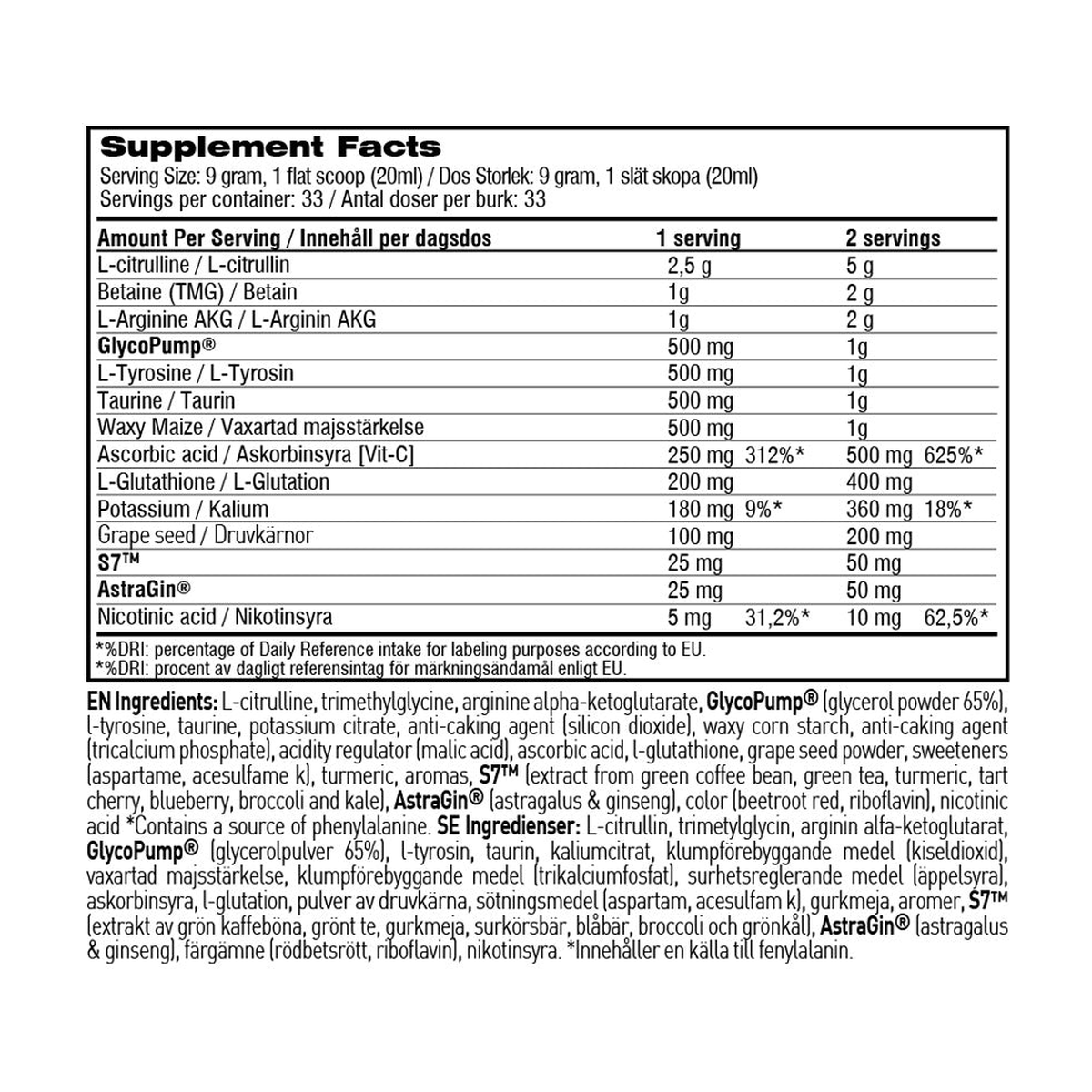 Swedish Supplements Bloody Pump - Produktansicht 2