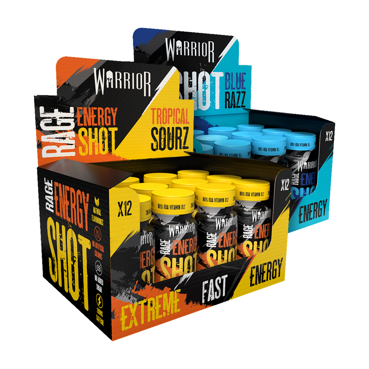 Warrior Rage Energy Shots - 12 x 60 ml